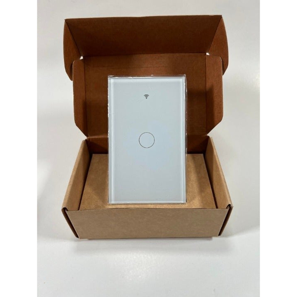 Moes 3-Way Wifi Smart Light Switch, Glass Panel, Remote Control, RF433, 1 Gang, - Picture 1 of 6